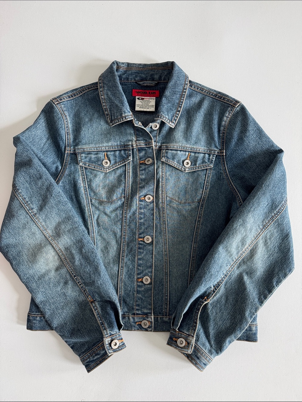 👍Light Blue Denim Trucker Jacket by Santana Jeans